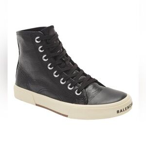 Balenciaga Paris High Top Sneakers in Lamb skin